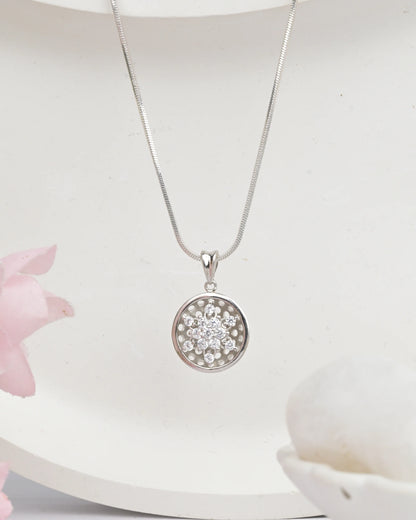Snowburst Sterling Silver Pendant - Chain Pendant