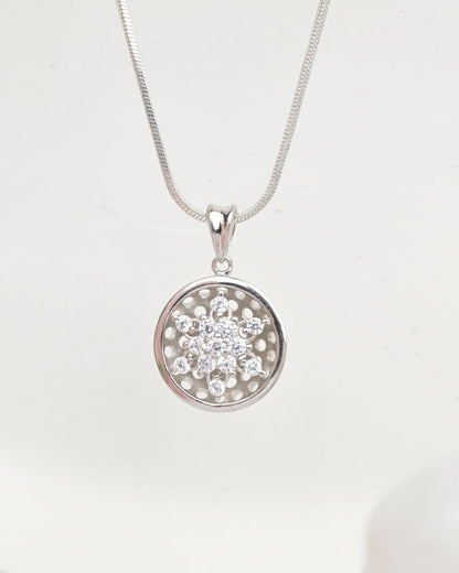 Snowburst Sterling Silver Pendant - Chain Pendant