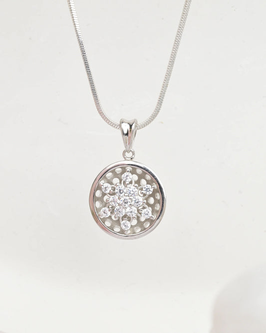 Snowburst Sterling Silver Pendant - Chain Pendant