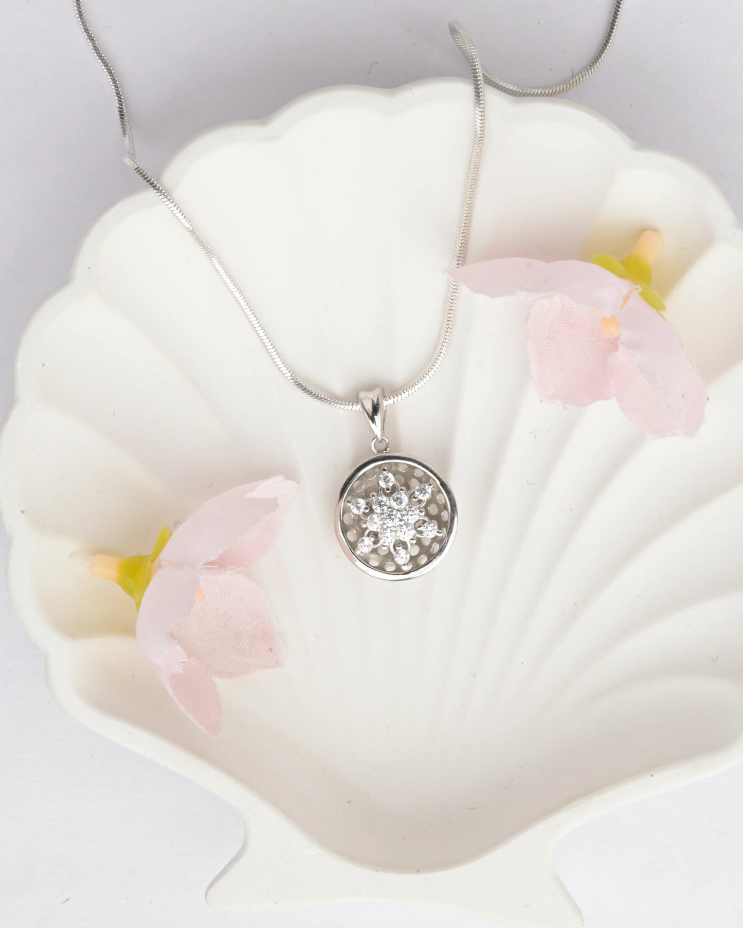 Snowburst Sterling Silver Pendant - Chain Pendant