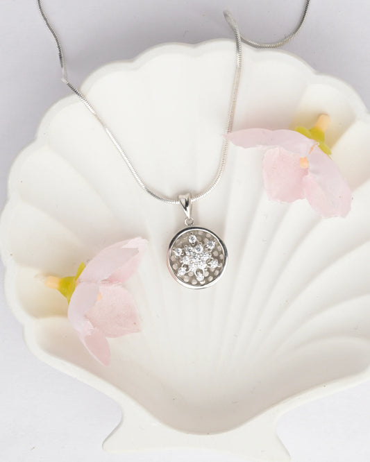 Snowburst Sterling Silver Pendant - Chain Pendant