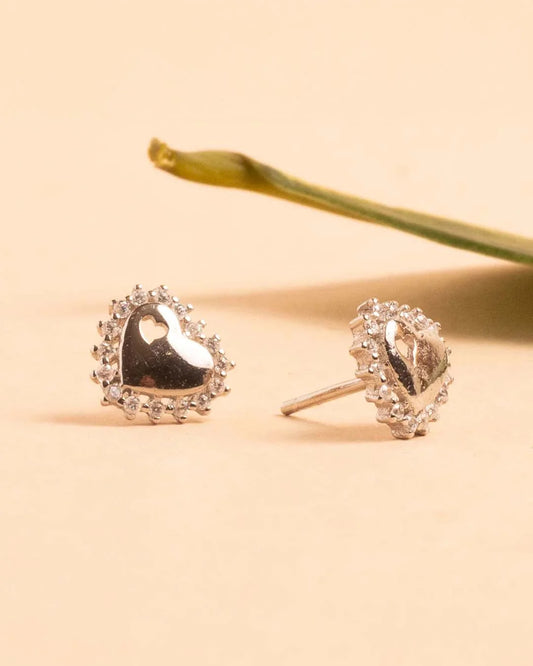 Stone Heart Earring - earring