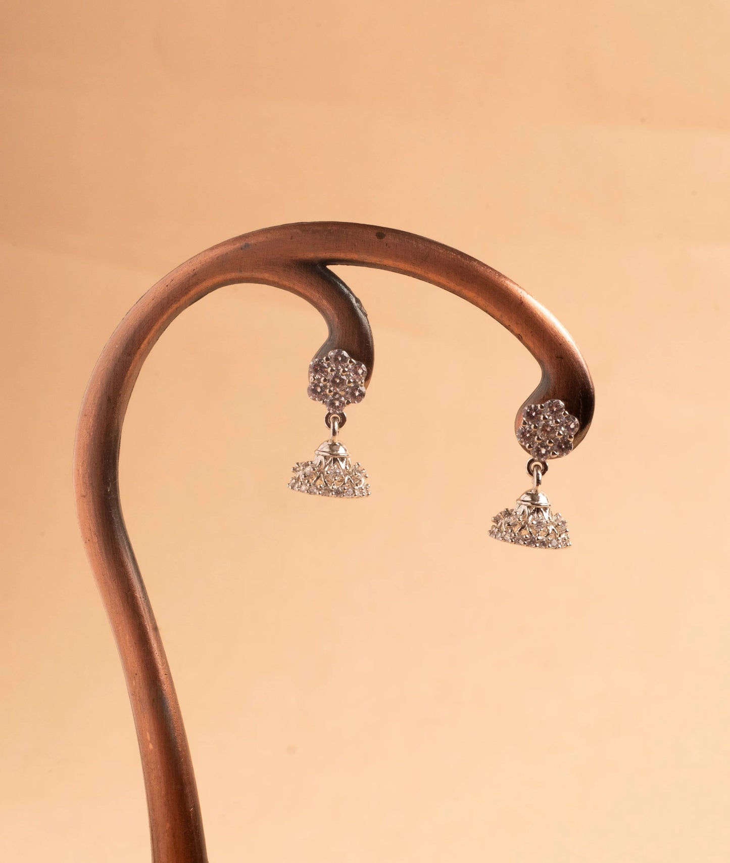 Stone Jhumka Earrings - earring
