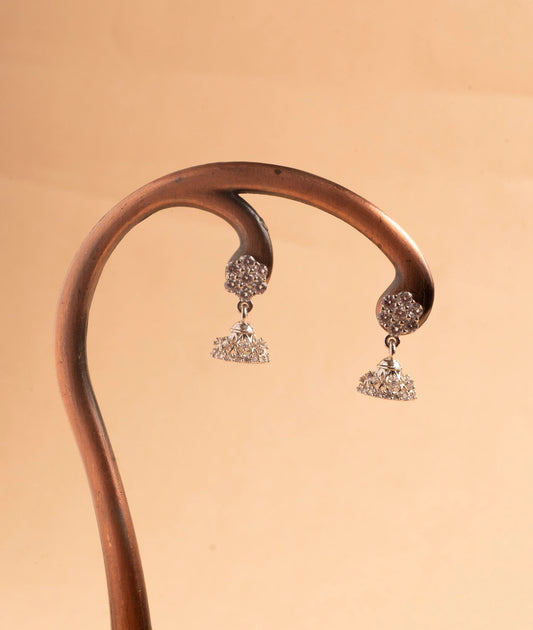 Stone Jhumka Earrings - earring