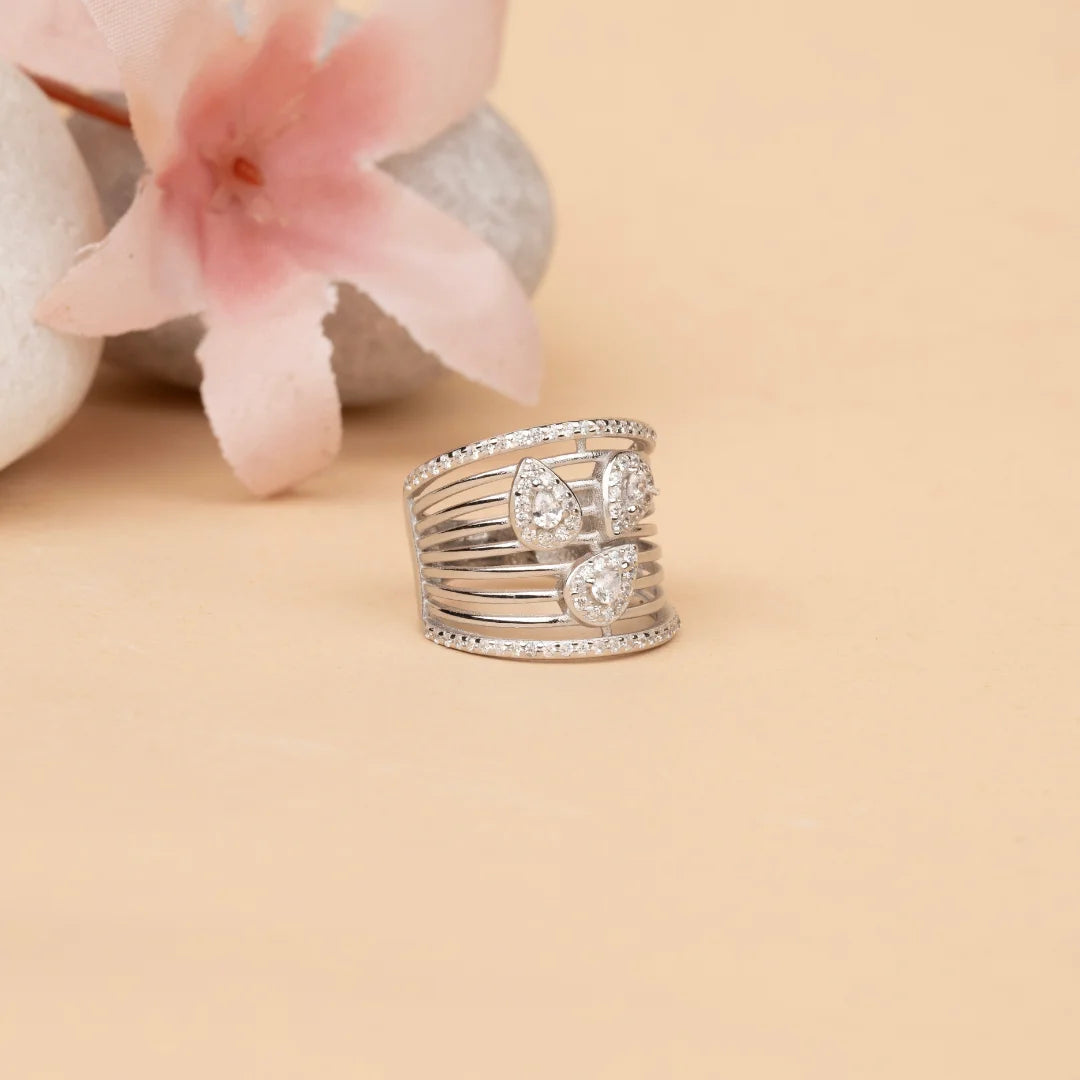 Studded Mist Ring - 6 - rings