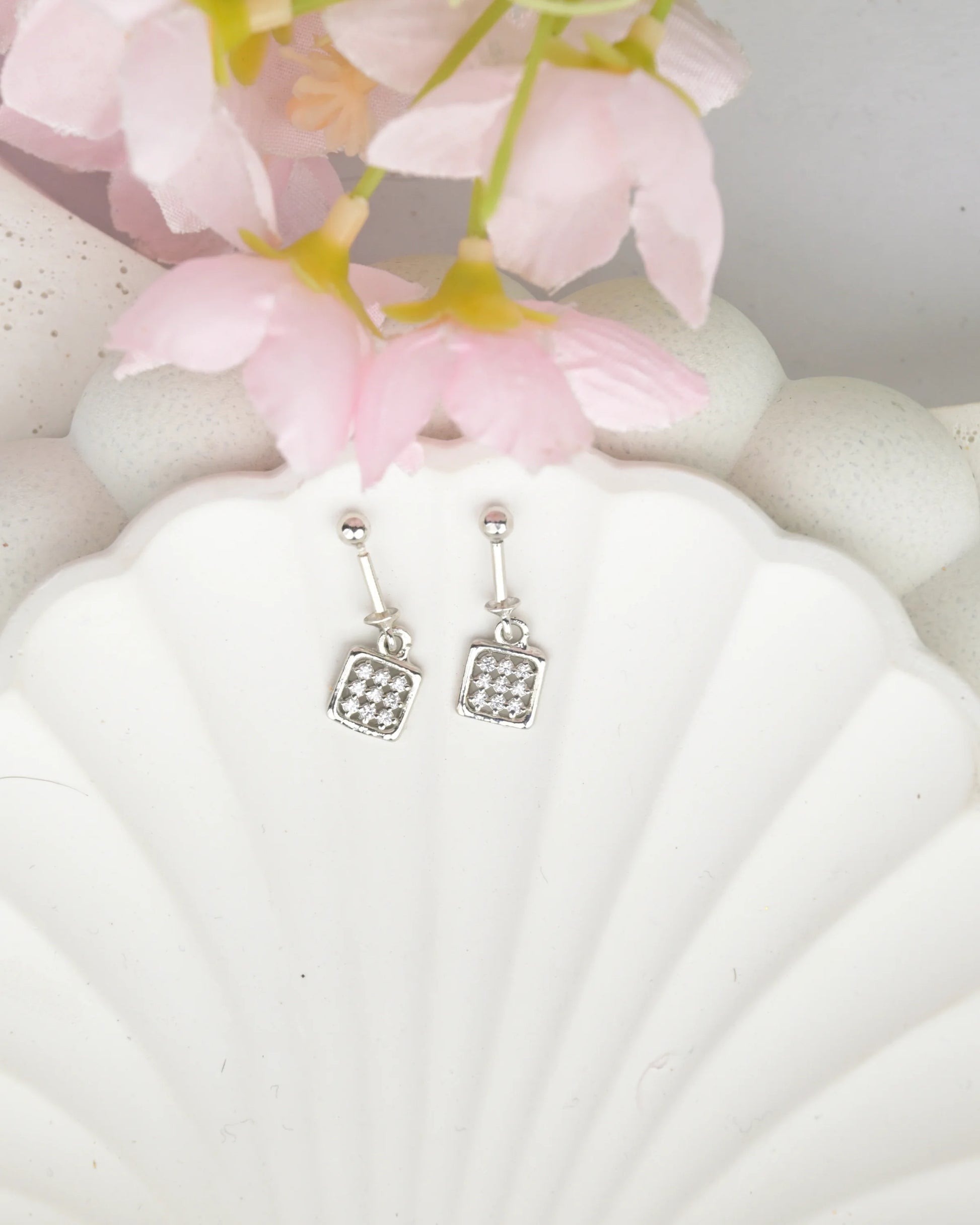 Textured Square Bugdi Earring - earring