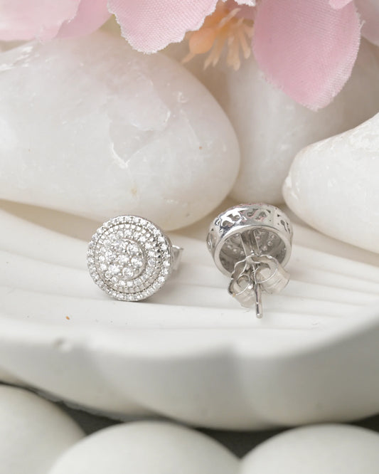 Twirl Sparkle Stud Earrings - earring