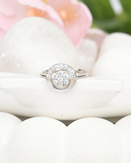 Twist Glow Crystal Ring - 10 - rings