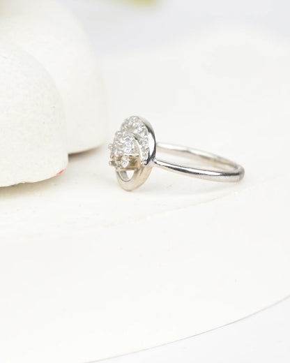Twist Glow Crystal Ring - 10 - rings