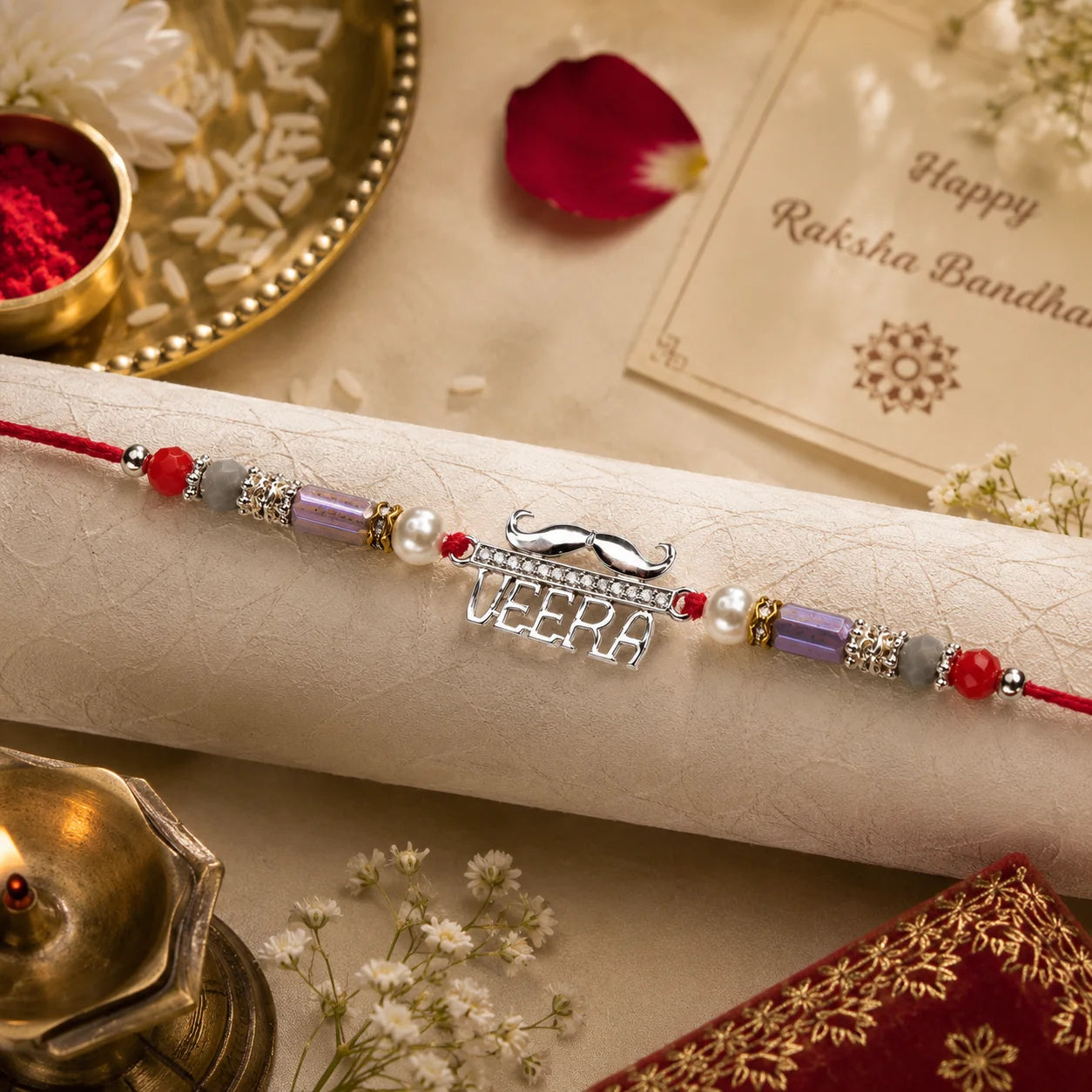 Veera 925 Sterling Silver Rakhi - Rakhi