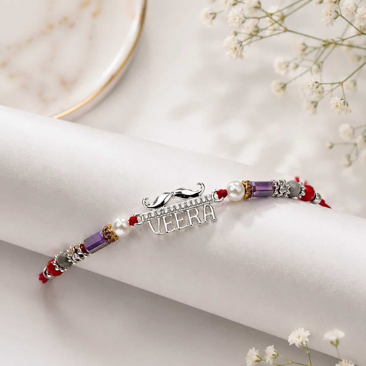 Veera 925 Sterling Silver Rakhi - Rakhi