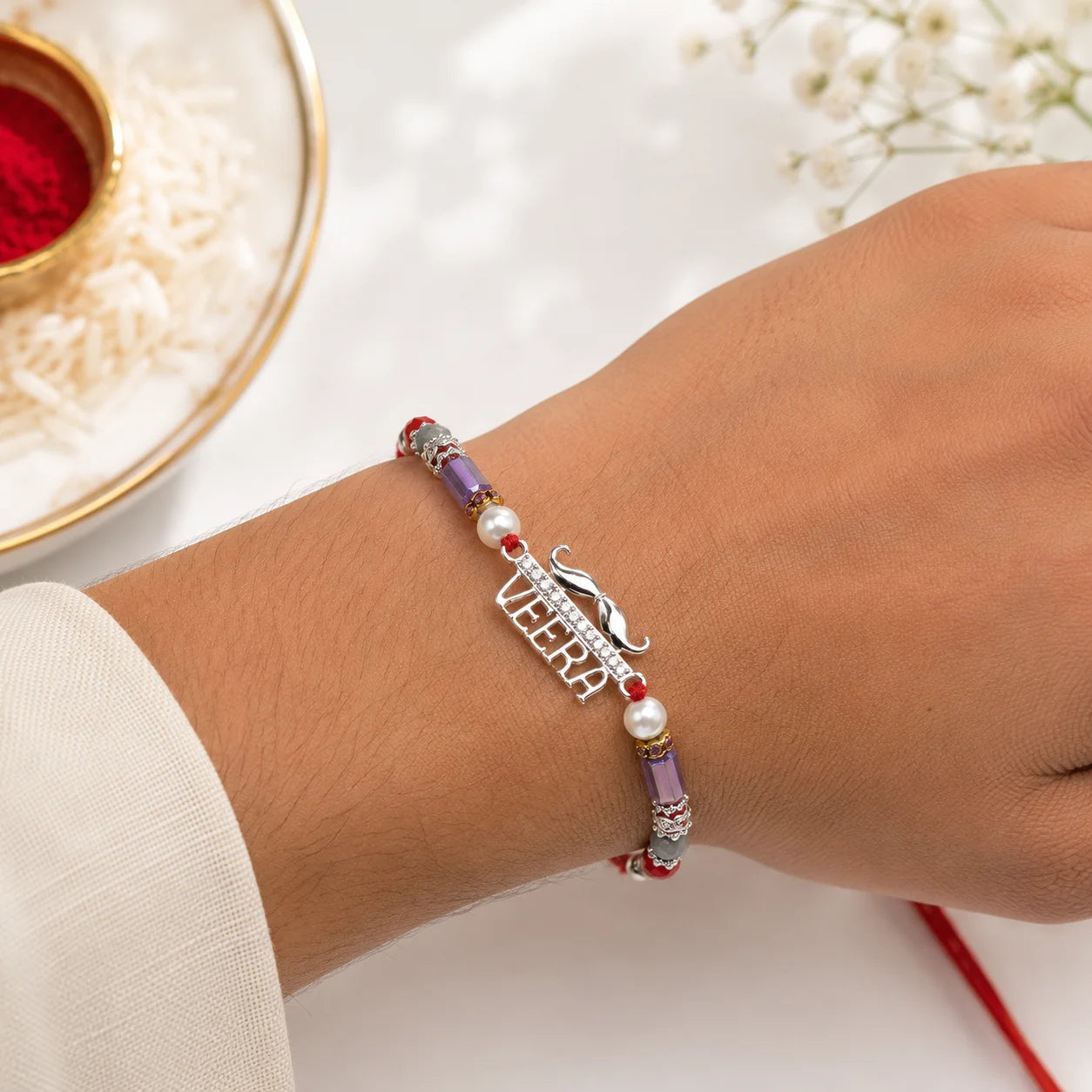 Veera 925 Sterling Silver Rakhi - Rakhi