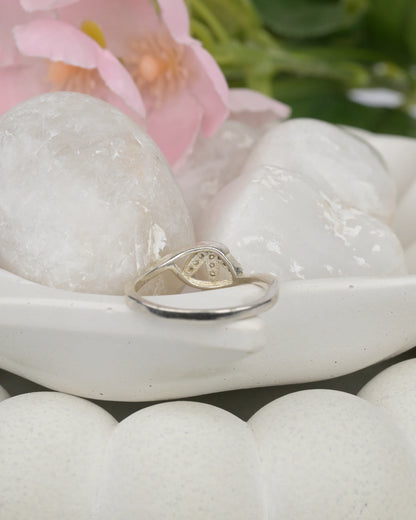 Wave Glow Crystal Ring - 9 - rings